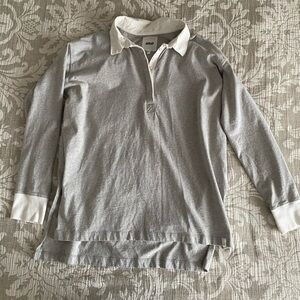 Aeries Collared Grey Long sleeve